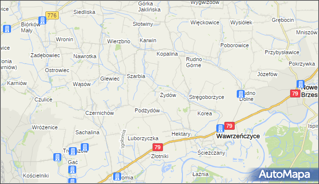 mapa Żydów gmina Igołomia-Wawrzeńczyce, Żydów gmina Igołomia-Wawrzeńczyce na mapie Targeo