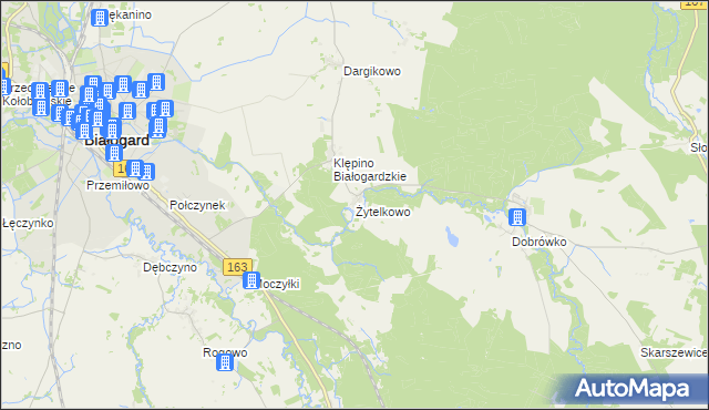 mapa Żytelkowo, Żytelkowo na mapie Targeo