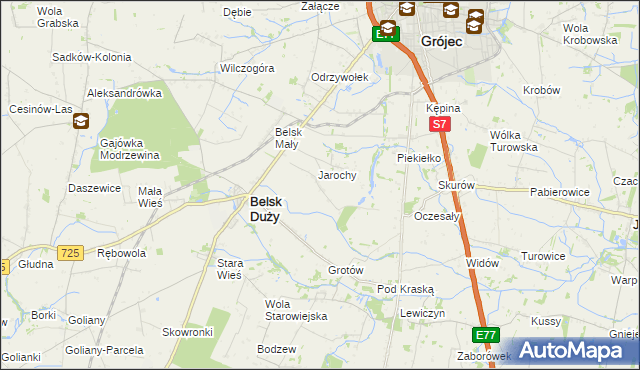 mapa Anielin gmina Belsk Duży, Anielin gmina Belsk Duży na mapie Targeo