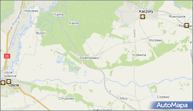 mapa Dziembowo, Dziembowo na mapie Targeo