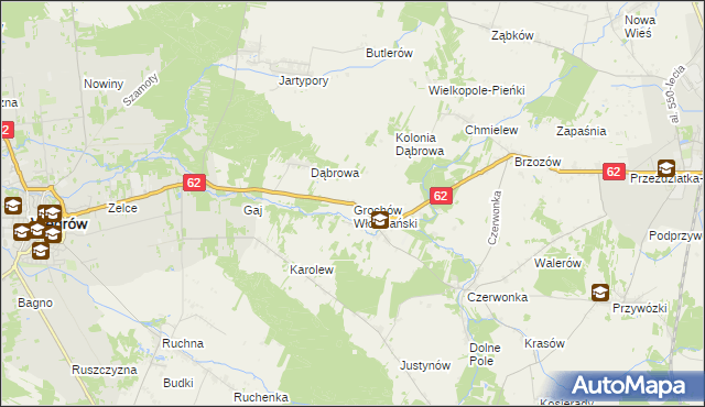 mapa Grochów Włościański, Grochów Włościański na mapie Targeo