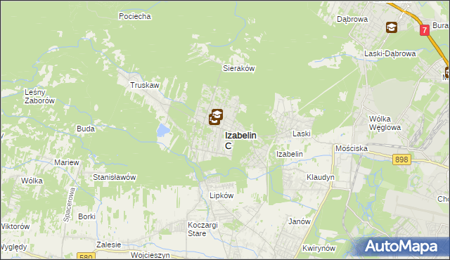 mapa Izabelin C, Izabelin C na mapie Targeo