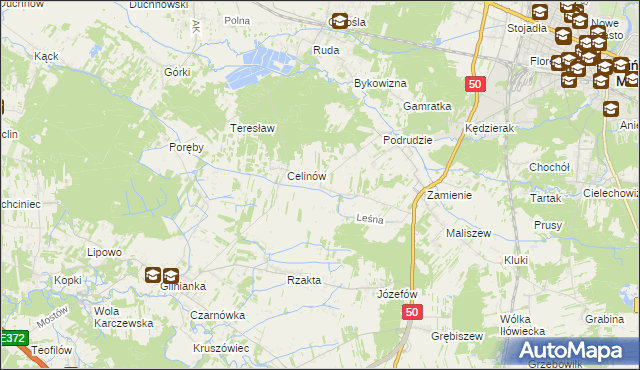 mapa Jędrzejnik, Jędrzejnik na mapie Targeo