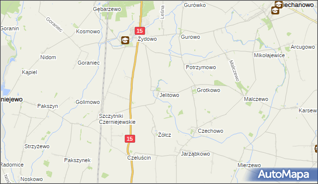 mapa Jelitowo, Jelitowo na mapie Targeo