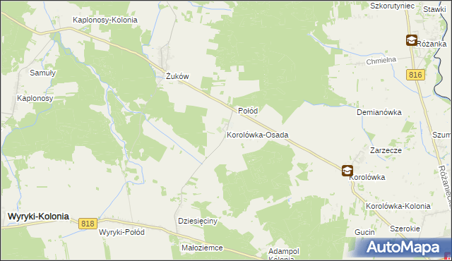 mapa Korolówka-Osada, Korolówka-Osada na mapie Targeo