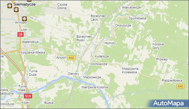 mapa Kudelicze, Kudelicze na mapie Targeo