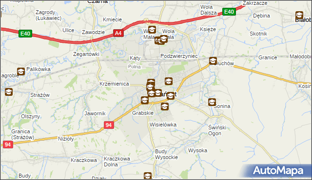 mapa Łańcut, Łańcut na mapie Targeo