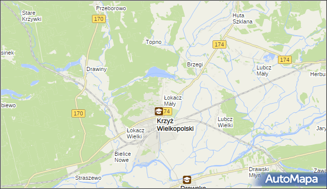 mapa Łokacz Mały, Łokacz Mały na mapie Targeo