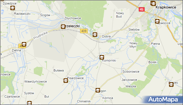 mapa Łowkowice gmina Strzeleczki, Łowkowice gmina Strzeleczki na mapie Targeo