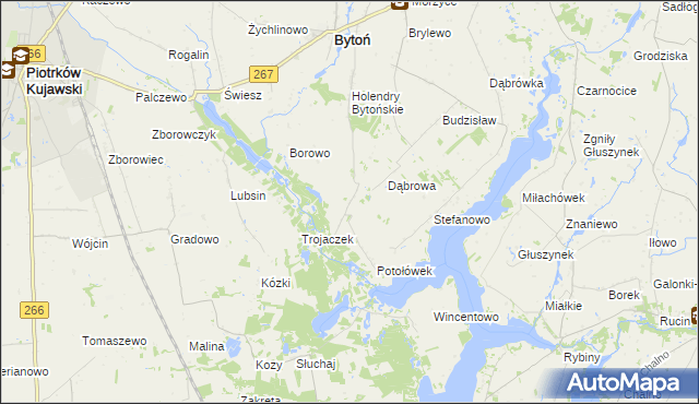 mapa Ludwikowo gmina Bytoń, Ludwikowo gmina Bytoń na mapie Targeo