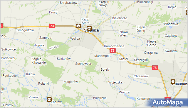 mapa Mariampol gmina Stopnica, Mariampol gmina Stopnica na mapie Targeo