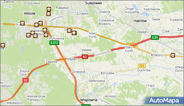 mapa Michałówek gmina Wiązowna, Michałówek gmina Wiązowna na mapie Targeo