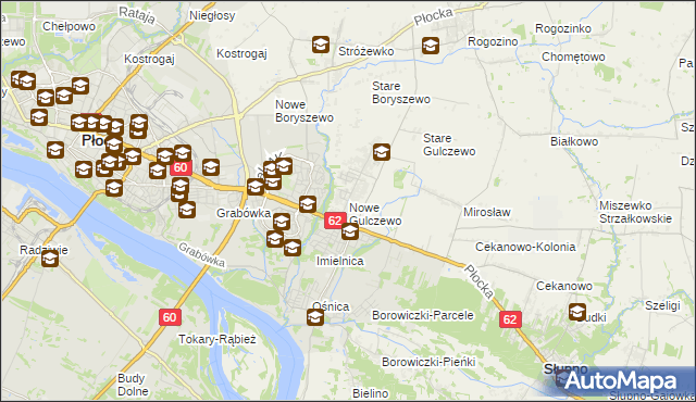 mapa Nowe Gulczewo, Nowe Gulczewo na mapie Targeo