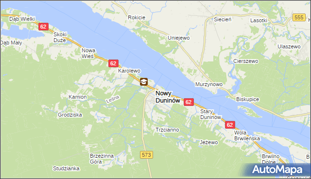 mapa Nowy Duninów, Nowy Duninów na mapie Targeo