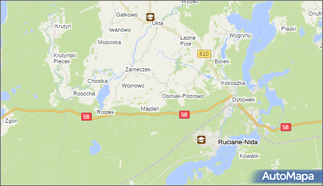 mapa Osiniak-Piotrowo, Osiniak-Piotrowo na mapie Targeo