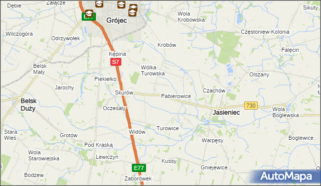 mapa Pabierowice, Pabierowice na mapie Targeo