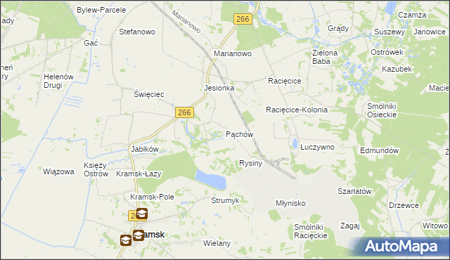 mapa Pąchów, Pąchów na mapie Targeo