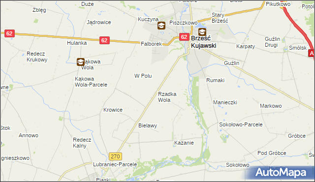 mapa Rzadka Wola, Rzadka Wola na mapie Targeo