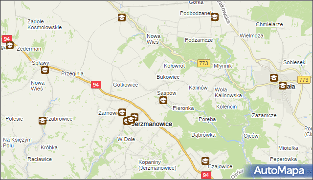 mapa Sąspów, Sąspów na mapie Targeo
