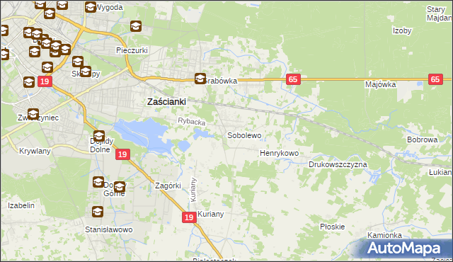 mapa Sobolewo gmina Supraśl, Sobolewo gmina Supraśl na mapie Targeo