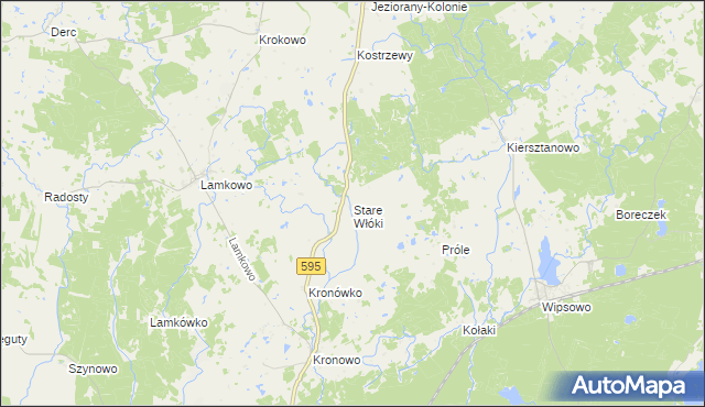 mapa Stare Włóki, Stare Włóki na mapie Targeo