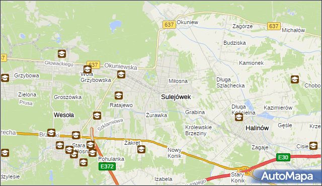 mapa Sulejówek, Sulejówek na mapie Targeo