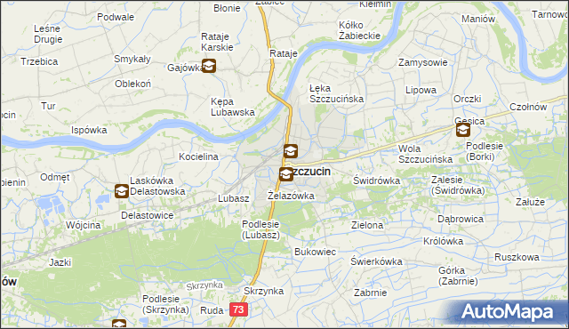 mapa Szczucin, Szczucin na mapie Targeo