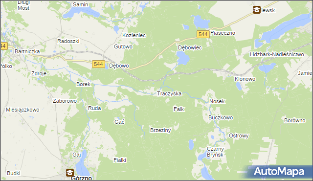 mapa Traczyska, Traczyska na mapie Targeo