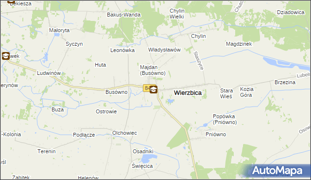 mapa Wierzbica-Osiedle, Wierzbica-Osiedle na mapie Targeo