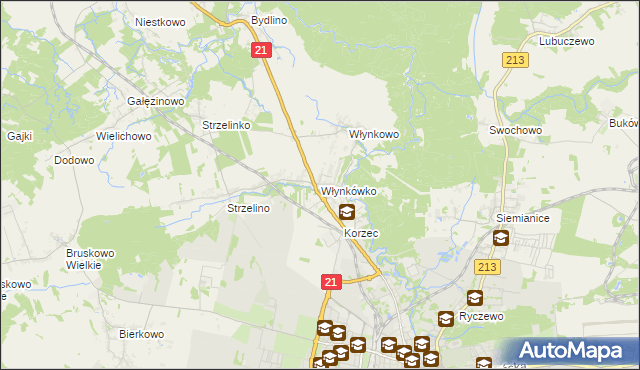 mapa Włynkówko, Włynkówko na mapie Targeo