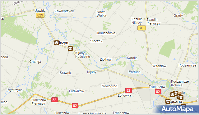 mapa Ziółków, Ziółków na mapie Targeo