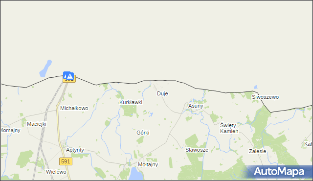 mapa Duje, Duje na mapie Targeo