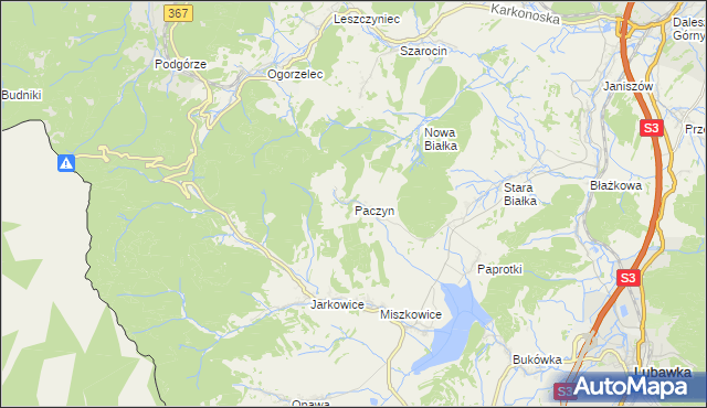 mapa Paczyn, Paczyn na mapie Targeo