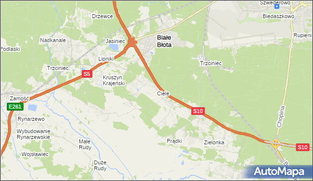 mapa Ciele, Ciele na mapie Targeo