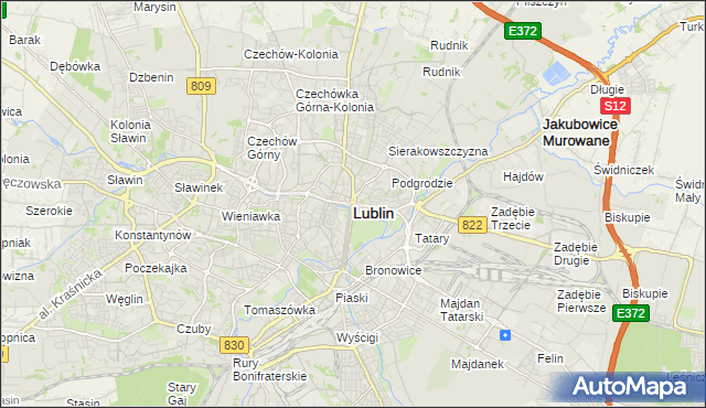 mapa Lublina, Lublin na mapie Targeo