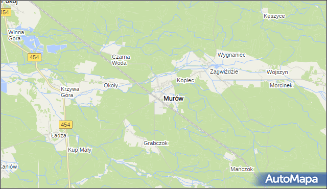 mapa Murów, Murów na mapie Targeo