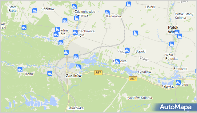 mapa Antoniówka gmina Zaklików, Antoniówka gmina Zaklików na mapie Targeo