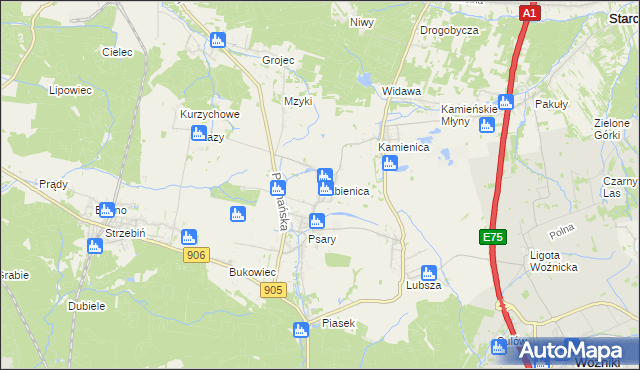 mapa Babienica, Babienica na mapie Targeo