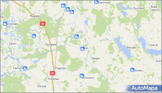 mapa Babki gmina Gołdap, Babki gmina Gołdap na mapie Targeo