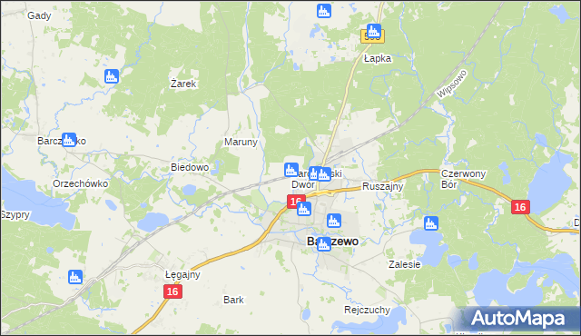 mapa Barczewski Dwór, Barczewski Dwór na mapie Targeo