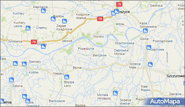 mapa Barczków, Barczków na mapie Targeo