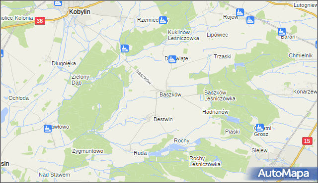 mapa Baszków, Baszków na mapie Targeo