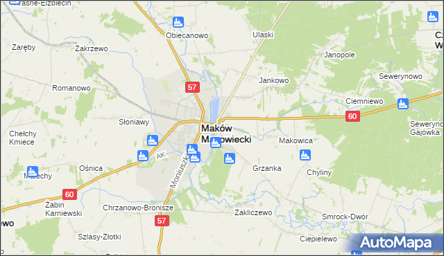 mapa Bazar gmina Szelków, Bazar gmina Szelków na mapie Targeo