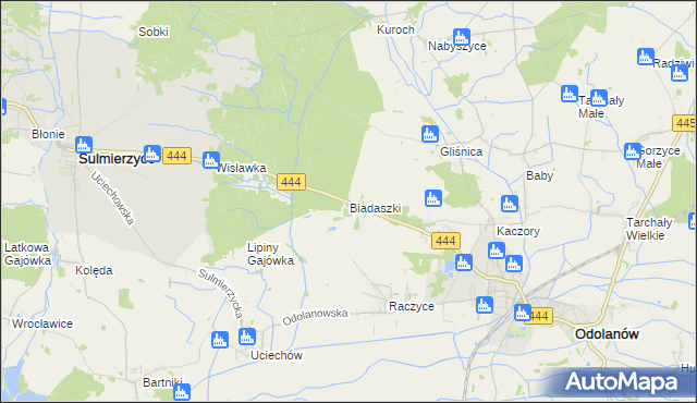 mapa Biadaszki gmina Odolanów, Biadaszki gmina Odolanów na mapie Targeo