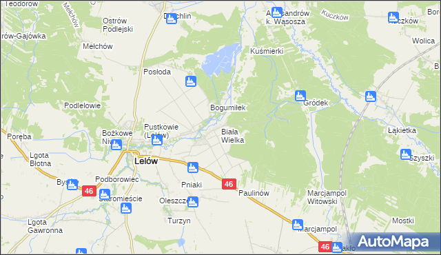 mapa Biała Wielka, Biała Wielka na mapie Targeo