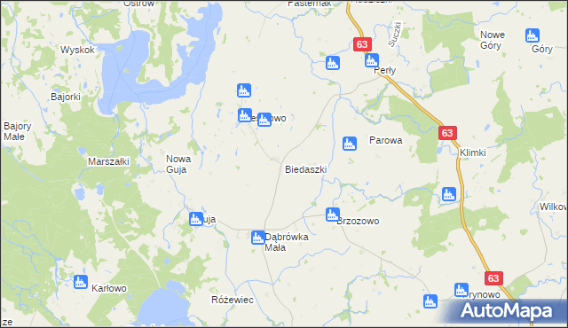 mapa Biedaszki gmina Węgorzewo, Biedaszki gmina Węgorzewo na mapie Targeo