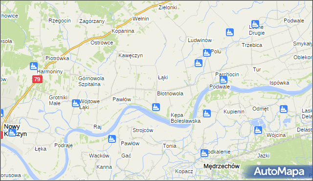 mapa Błotnowola, Błotnowola na mapie Targeo