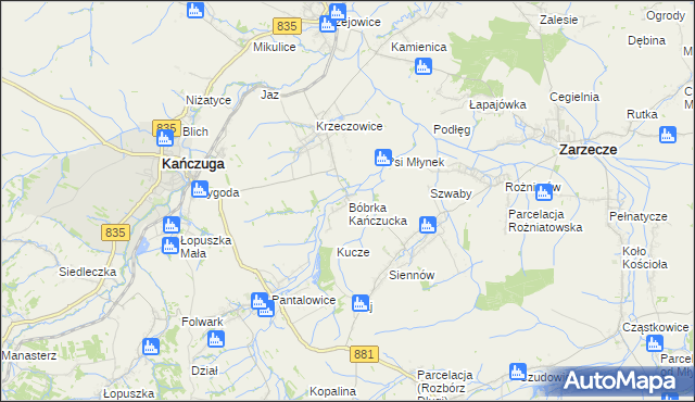 mapa Bóbrka Kańczucka, Bóbrka Kańczucka na mapie Targeo