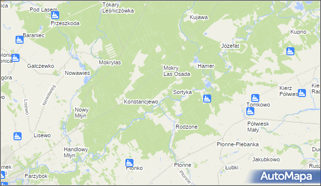mapa Bobrowisko gmina Golub-Dobrzyń, Bobrowisko gmina Golub-Dobrzyń na mapie Targeo