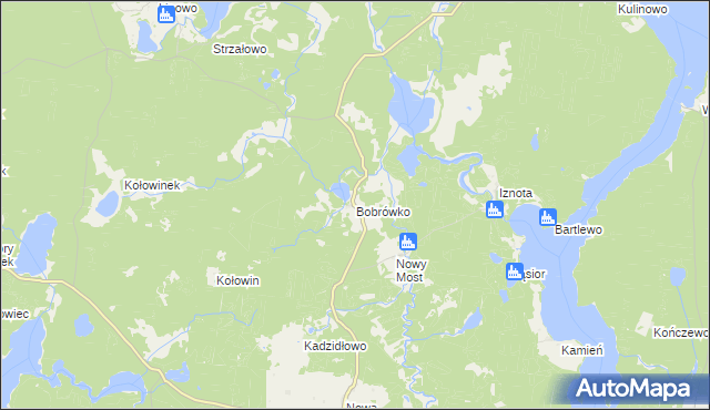 mapa Bobrówko gmina Piecki, Bobrówko gmina Piecki na mapie Targeo